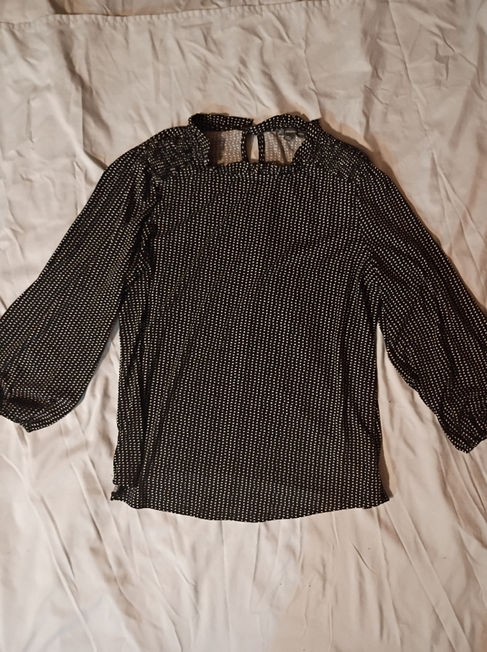 Adrianna Papell Black and White Polka Dot Blouse